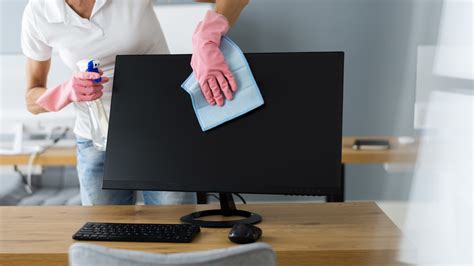 using water to clean monitor.